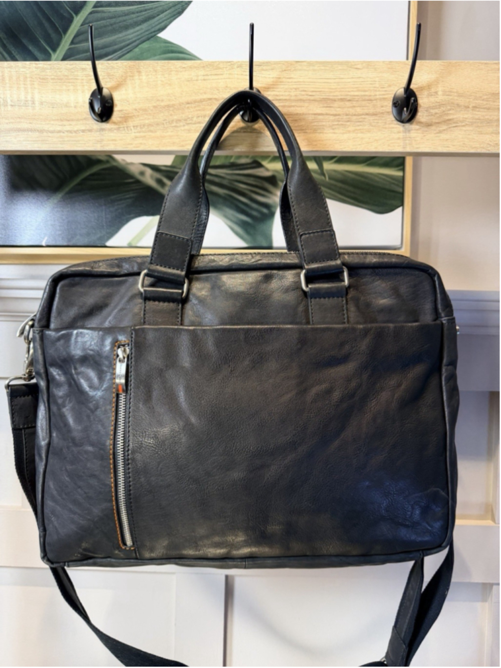 Gianni Conti Italian Leather Briefcase Laptop Bag Made In Italy